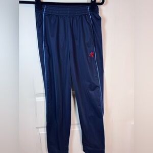 AND1 Boys Large 10/12 Navy Athletic Track Pants Basketball Sportcore Y2K Active